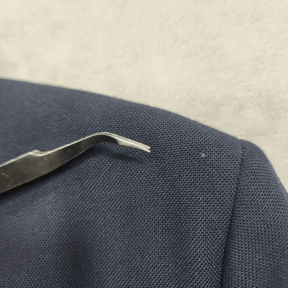 Vintage Stafford Blazer Mens 43R‎ Blue Hopsack Gold Button Sport Coat Jacket